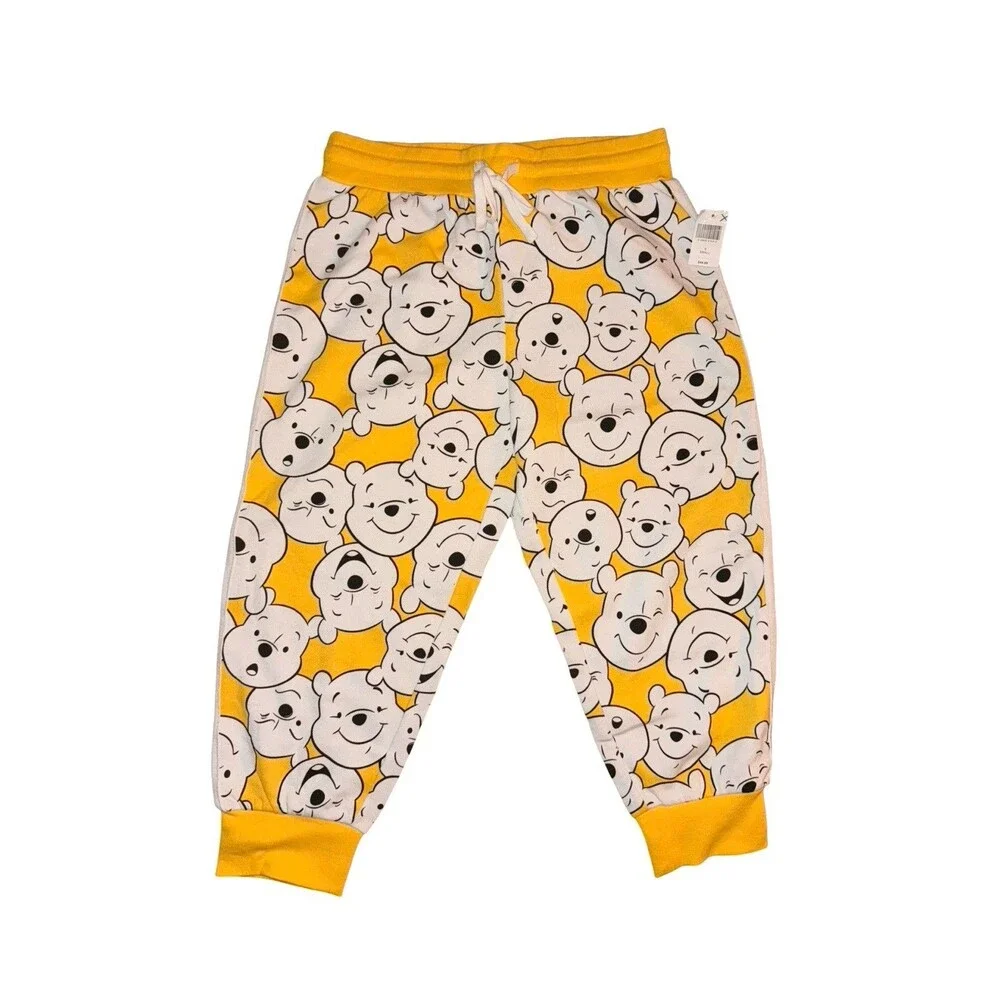 Disney Winnie The Pooh Pajama Set Yellow Sleepwear Pants Shirt Girls 2 Piece Sm - Picture 5 of 14